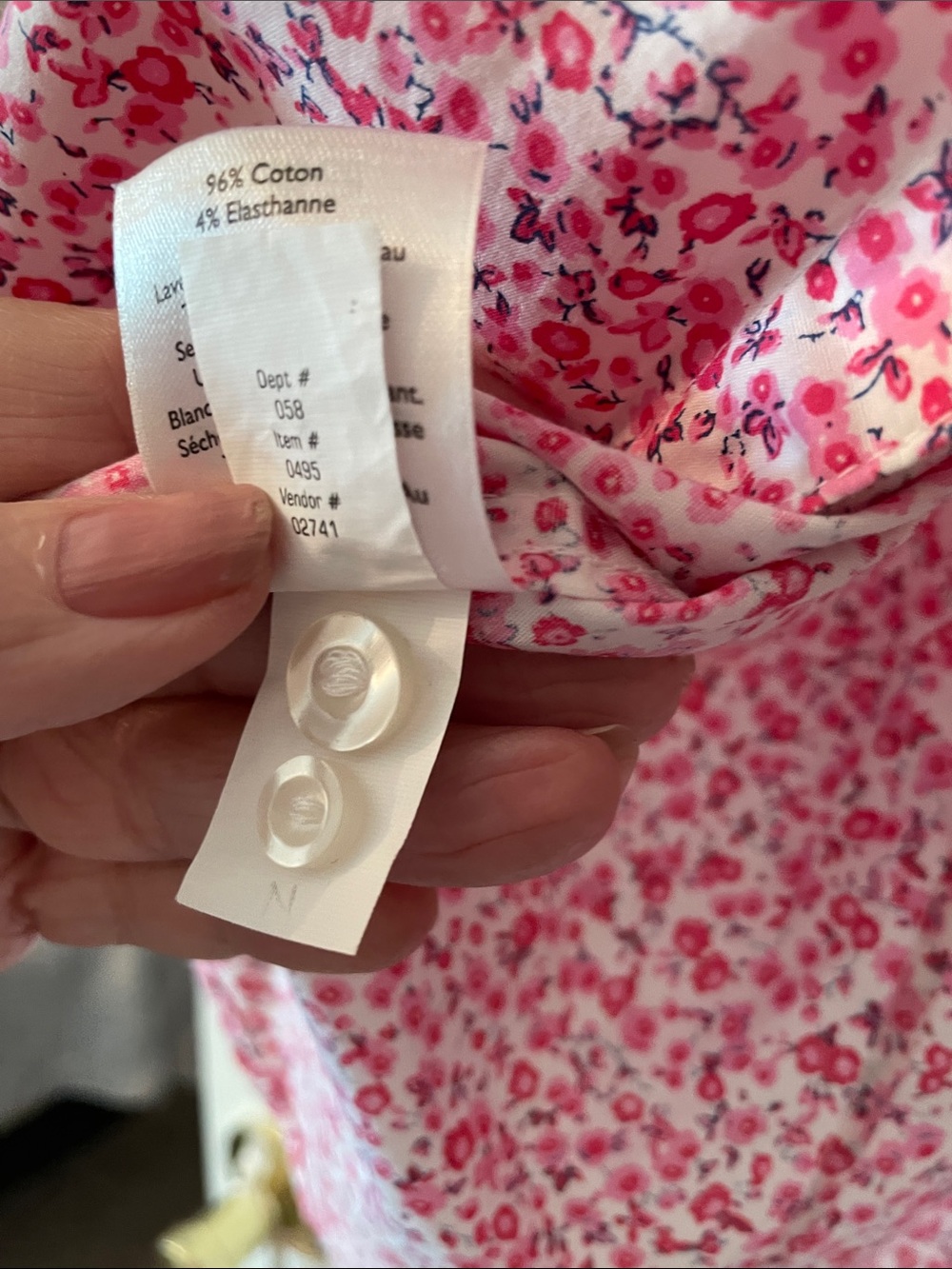 Eddie Bauer Pink and White Floral Button-Down Shirt - Picture 6 of 12